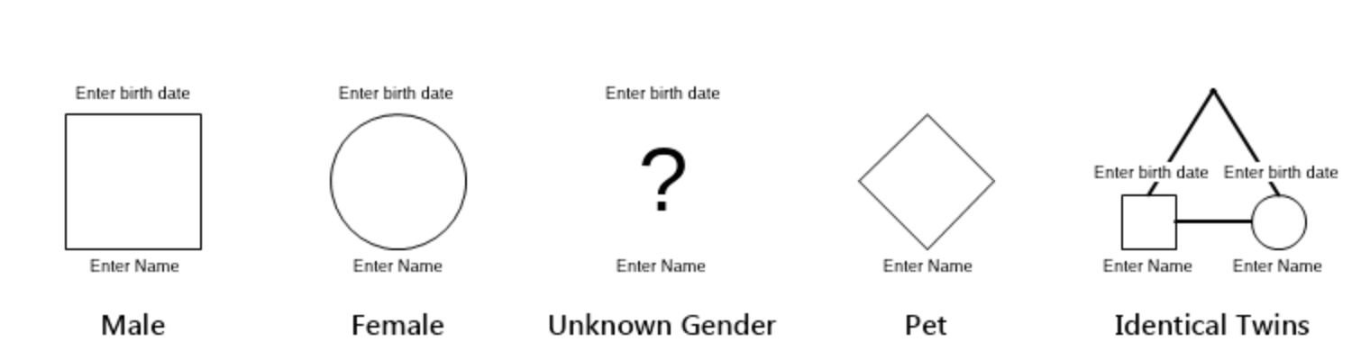 Genogram Basic Symbols Example